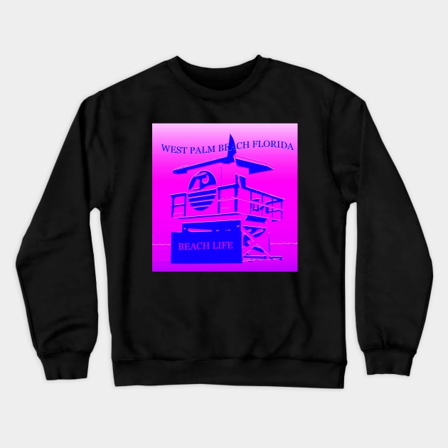 West Palm Beach Florida Crewneck Sweatshirt by dltphoto